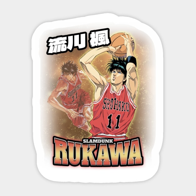 Rukawa Kaede - Offense Demon - Shohoku - Slam Dunk Basketball Character Sticker by OtaCrooks